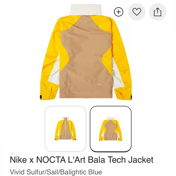Nike x NOCTA L'Art Bala Tech Jacket
Vivid Sulfur/Sail/Balightic Blue - Picture 2 of 2